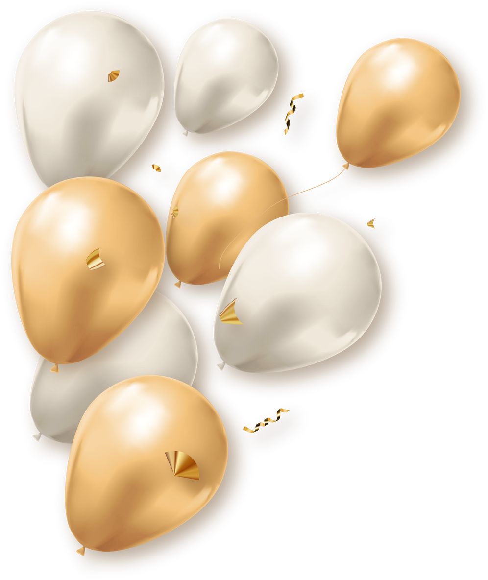 Party Holiday Birthday Background with Balloons